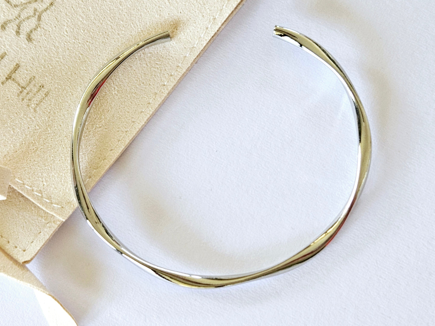 Sterling Silver Molten Bangle