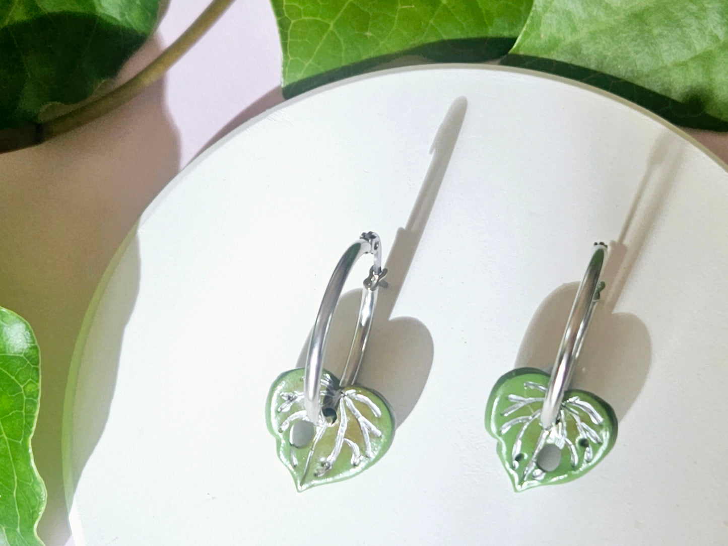 Kawakawa Silver Hoop Earrings