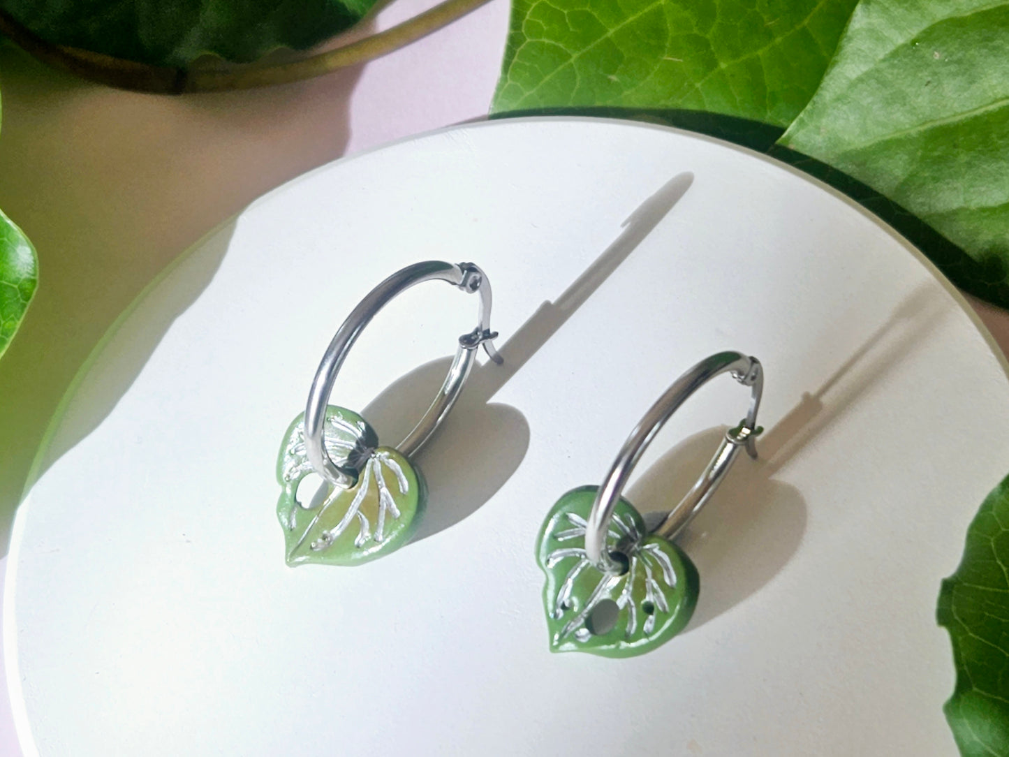 Kawakawa Silver Hoop Earrings