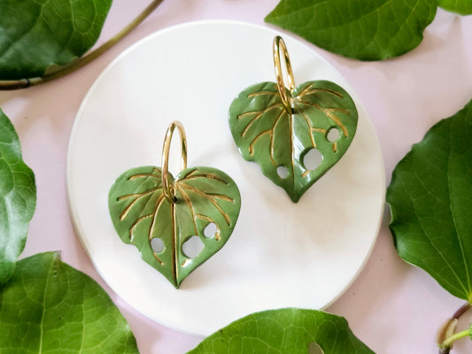 Kawakawa Gold Hoop Statement Earrings