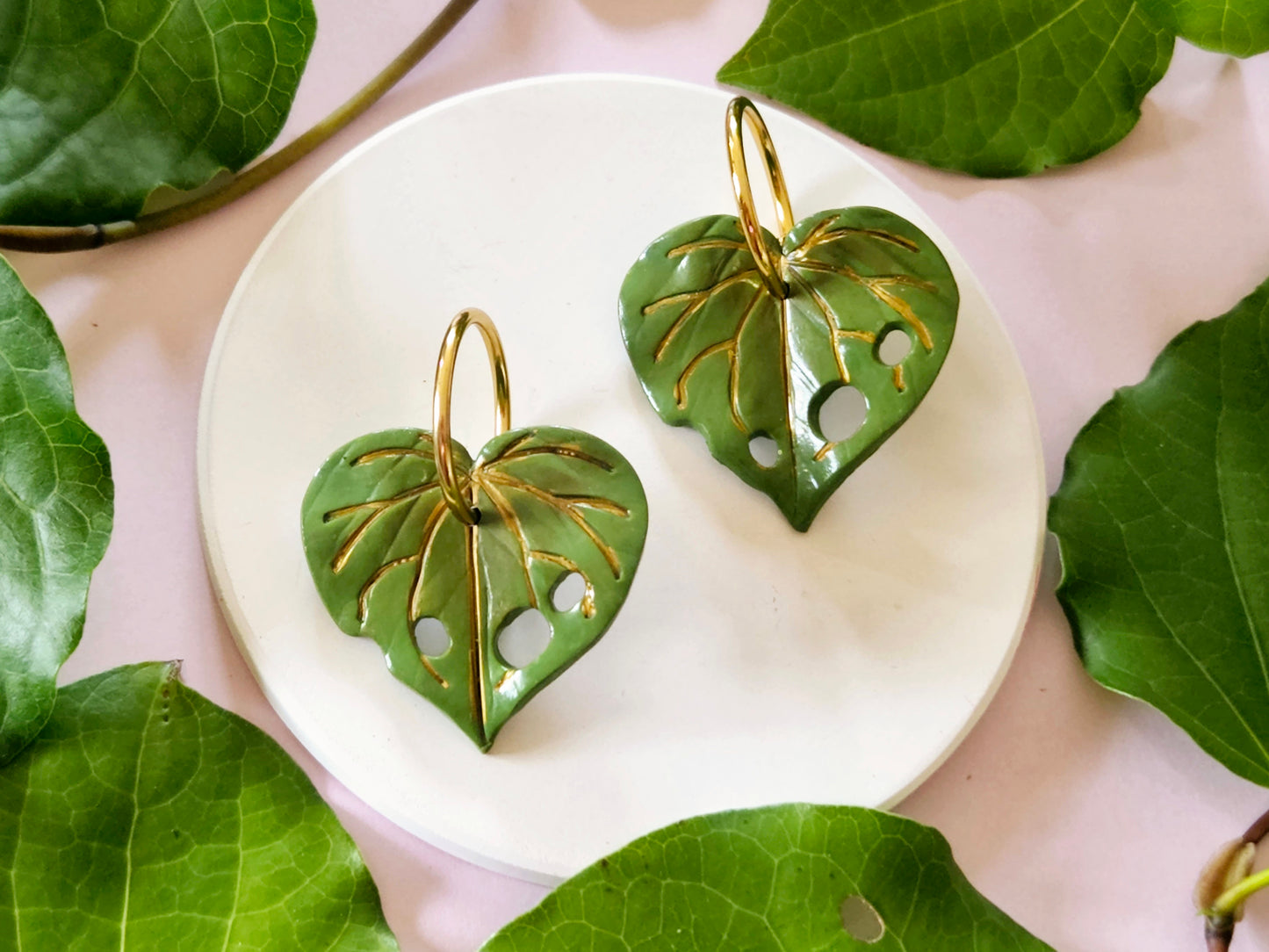 Kawakawa Gold Hoop Statement Earrings