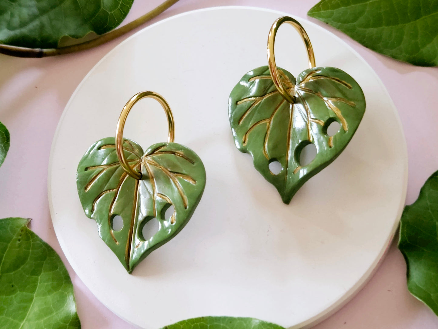 Kawakawa Gold Hoop Statement Earrings