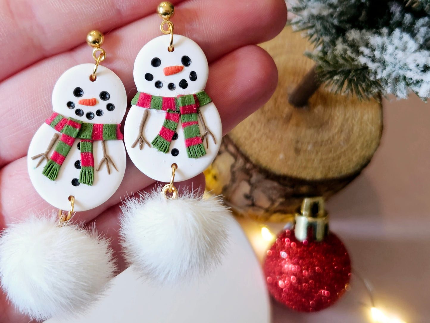 Christmas Snowman Earrings