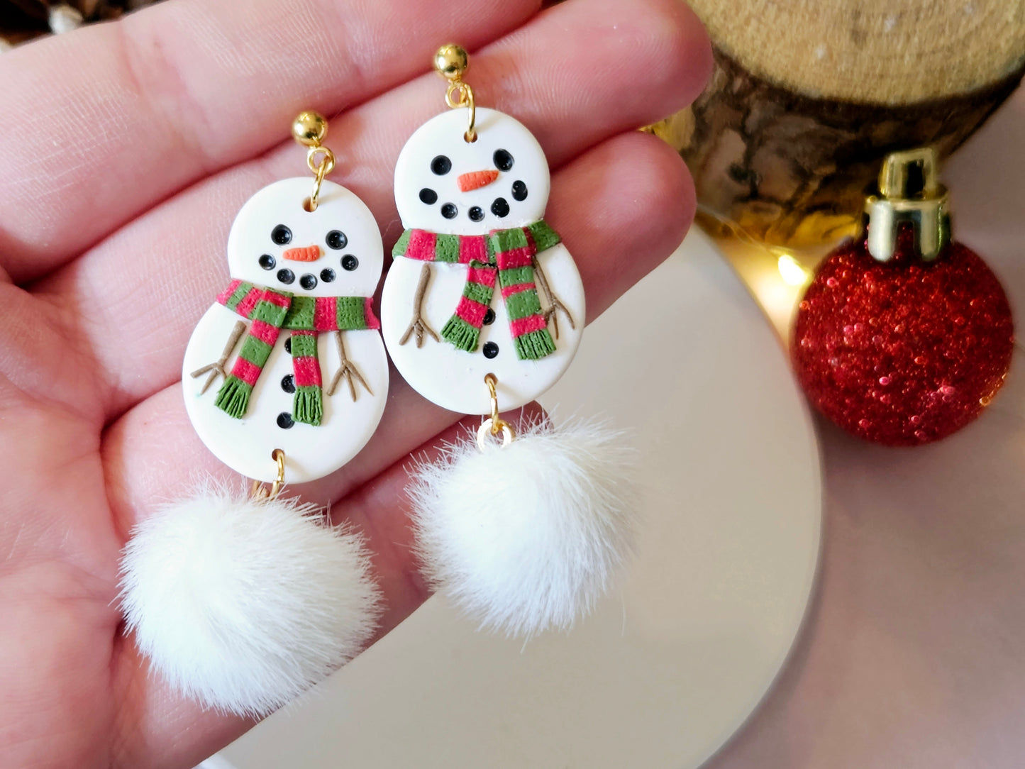 Christmas Snowman Earrings