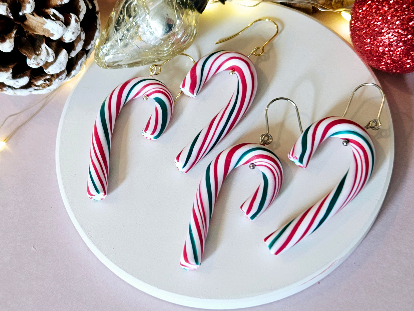 Christmas Candy Cane Earrings