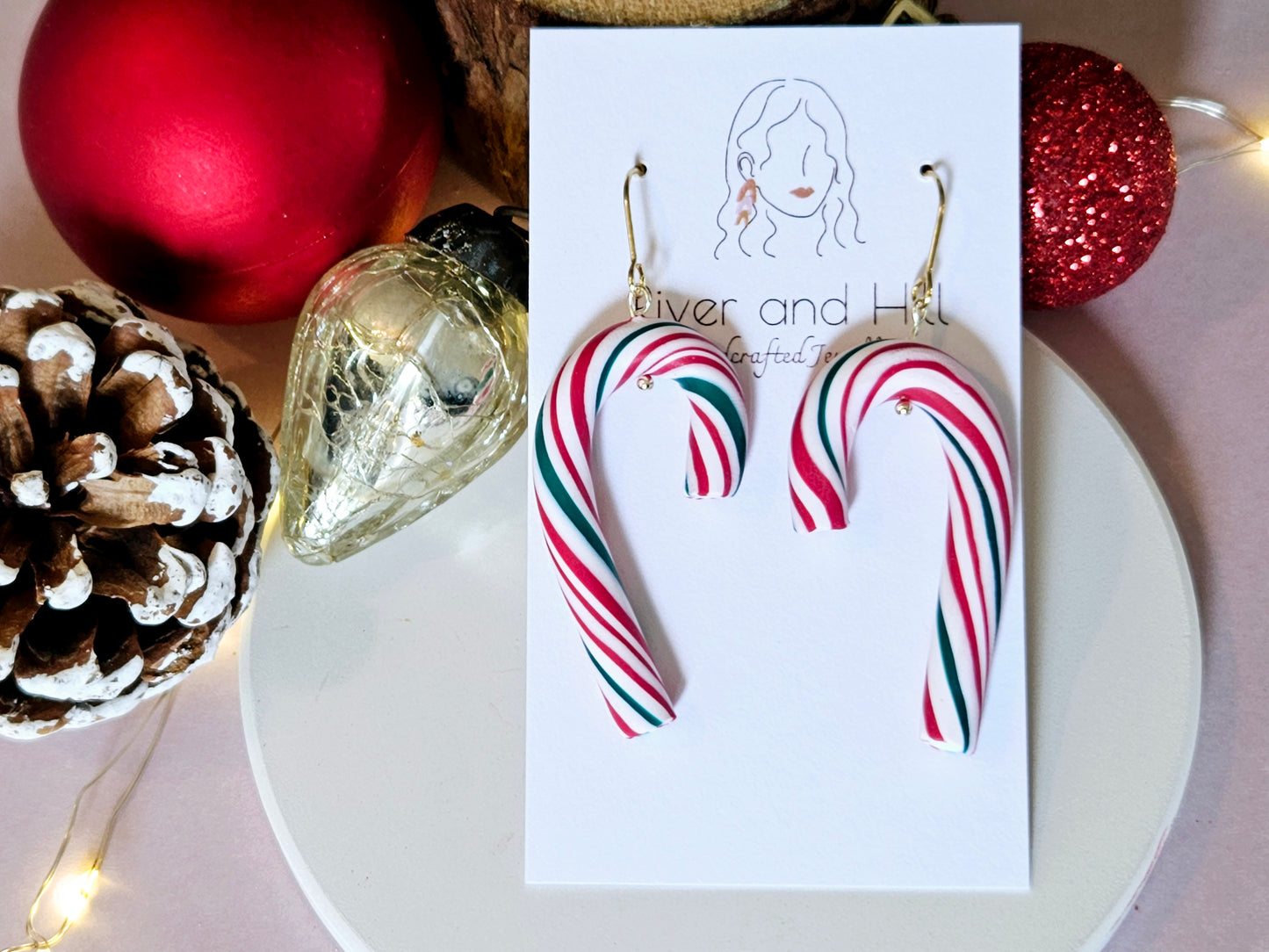 Christmas Candy Cane Earrings