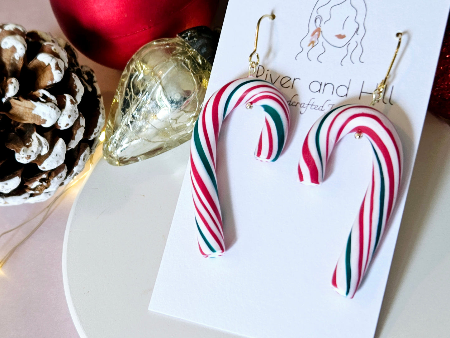 Christmas Candy Cane Earrings