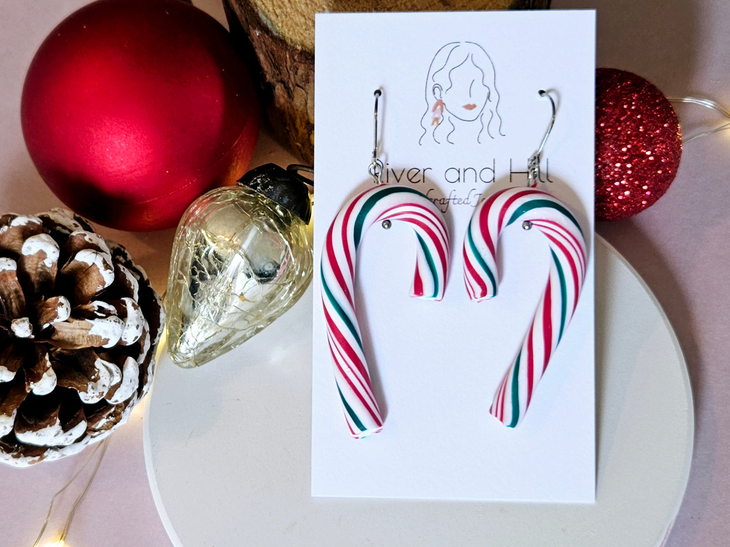 Christmas Candy Cane Earrings