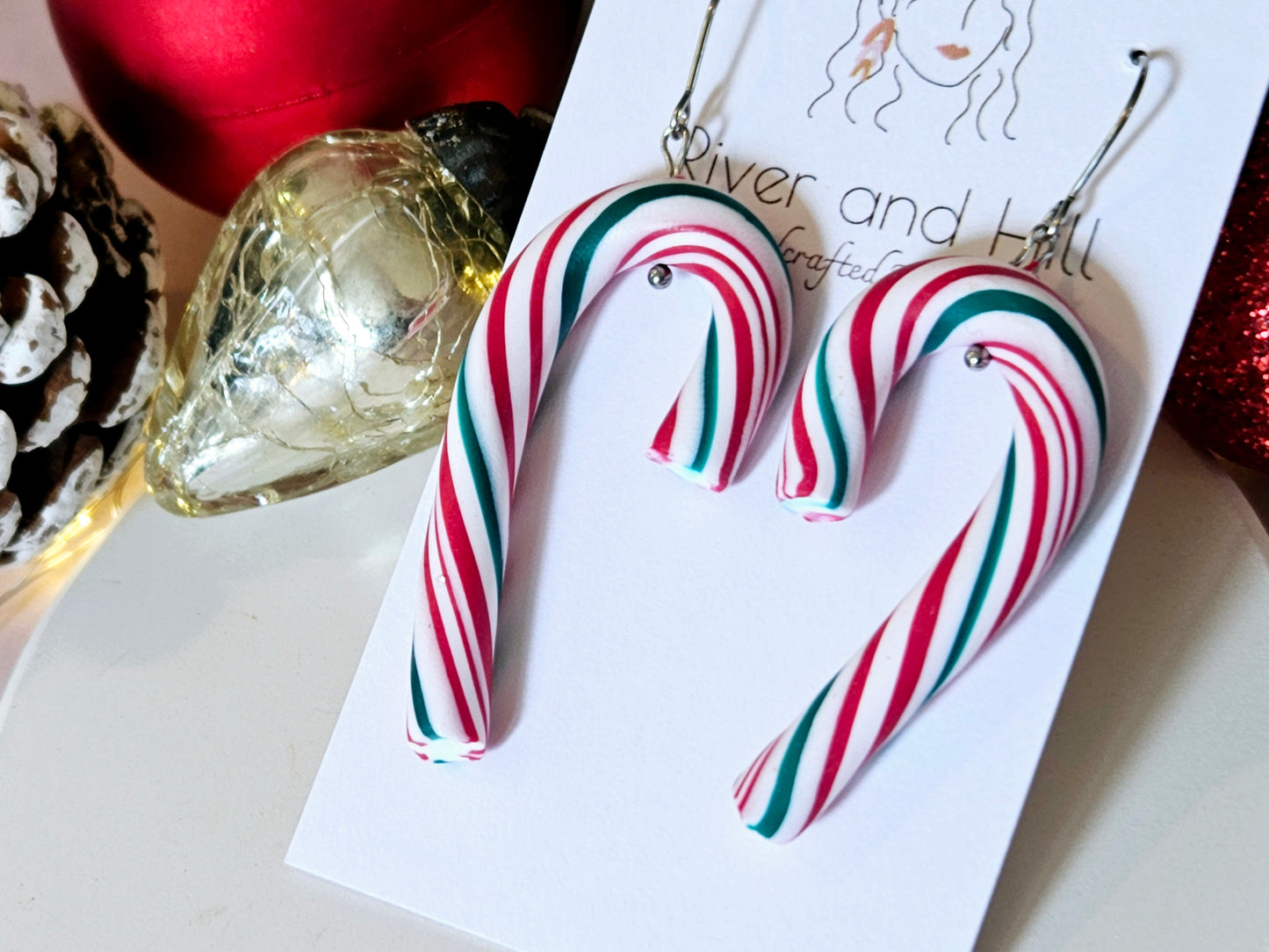 Christmas Candy Cane Earrings