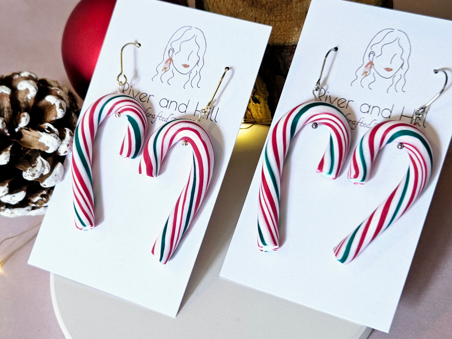 Christmas Candy Cane Earrings