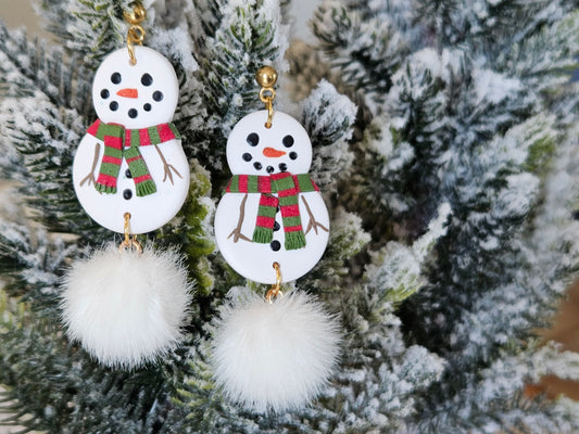 Christmas Snowman Earrings