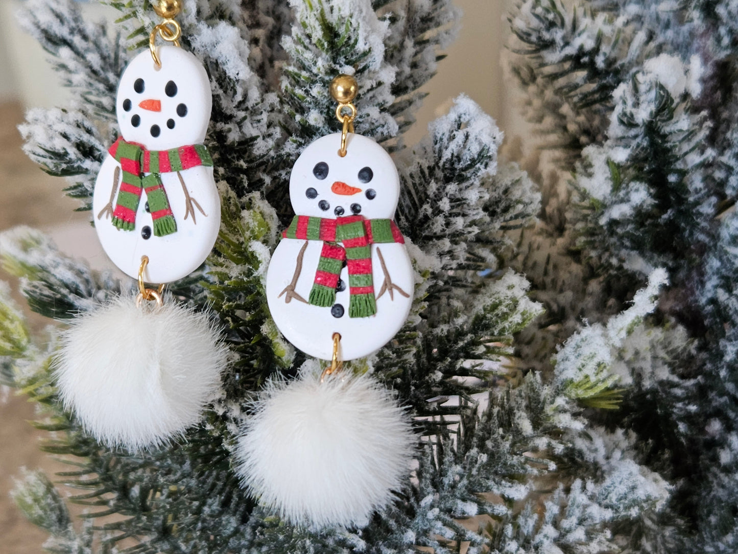 Christmas Snowman Earrings