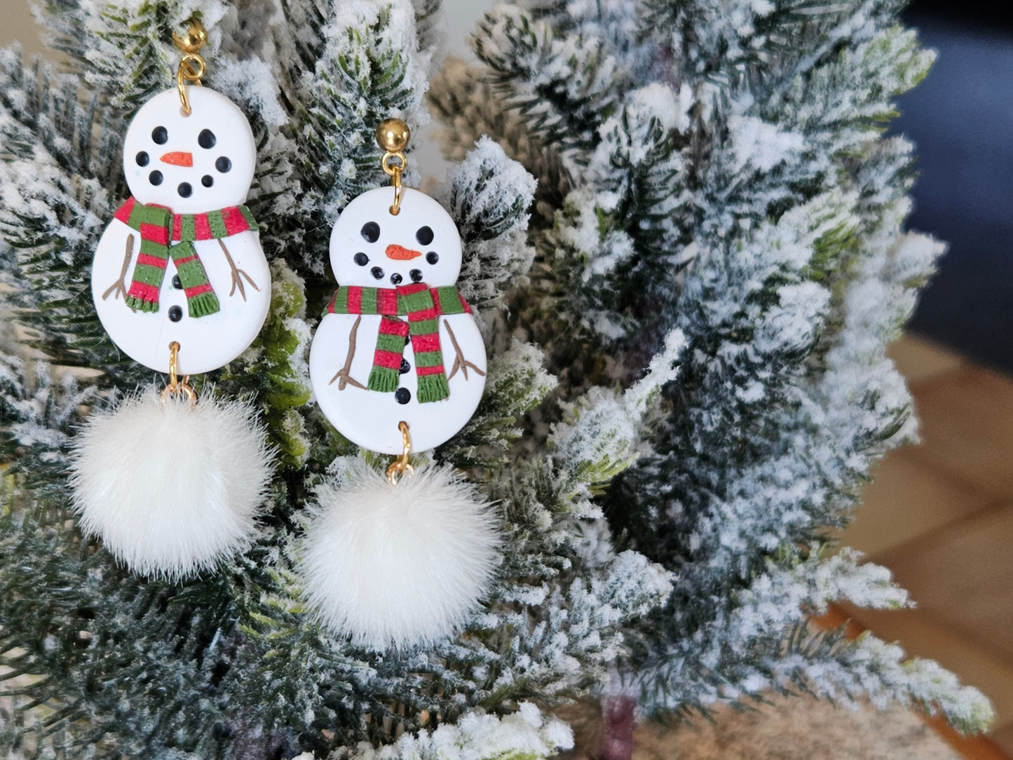 Christmas Snowman Earrings