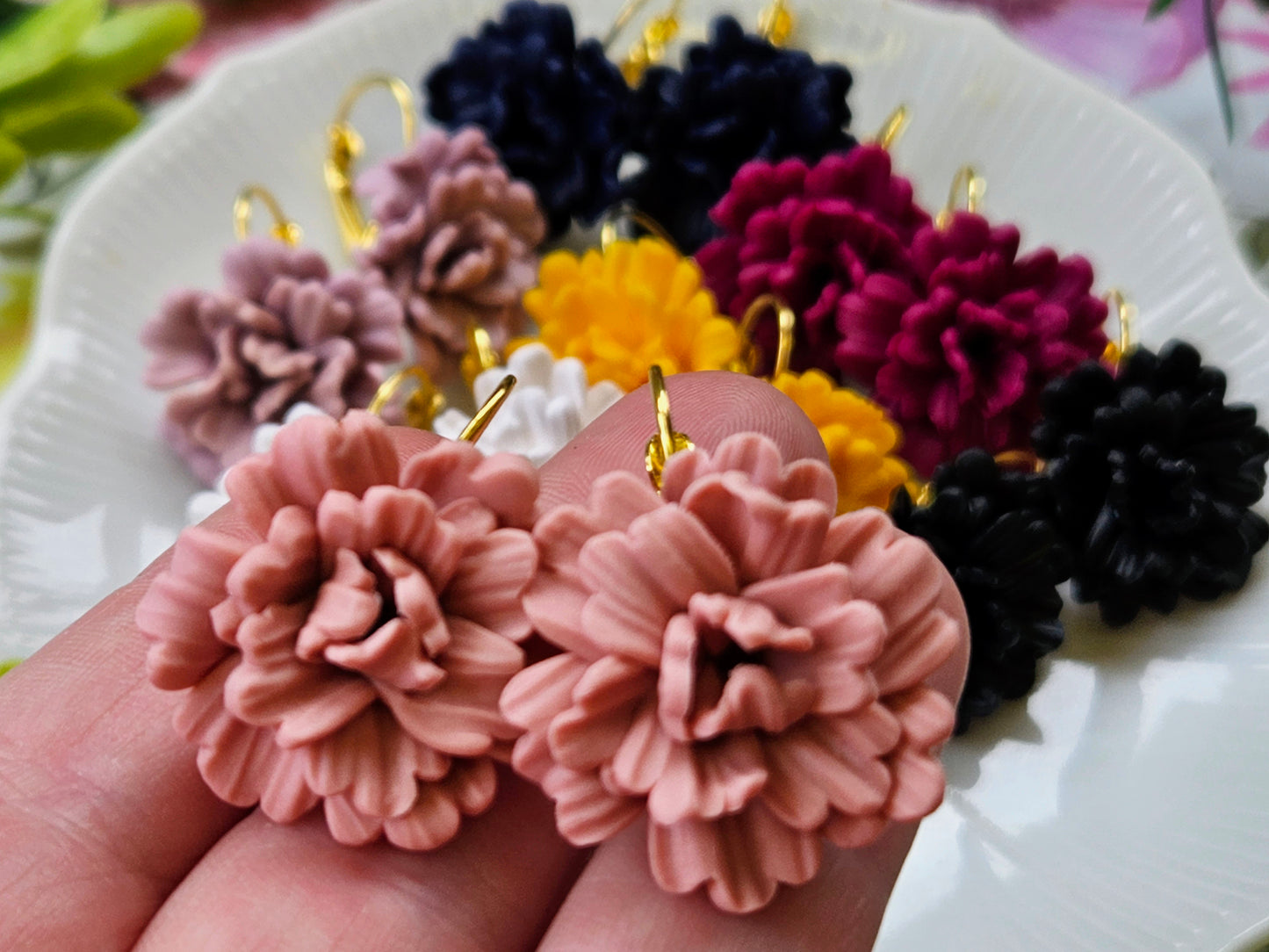 Carnation Dusty Pink Earrings