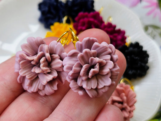 Carnation Lilac Earrings