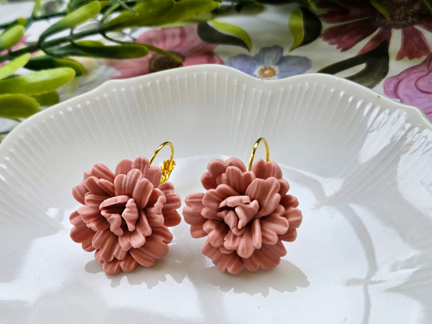 Carnation Dusty Pink Earrings