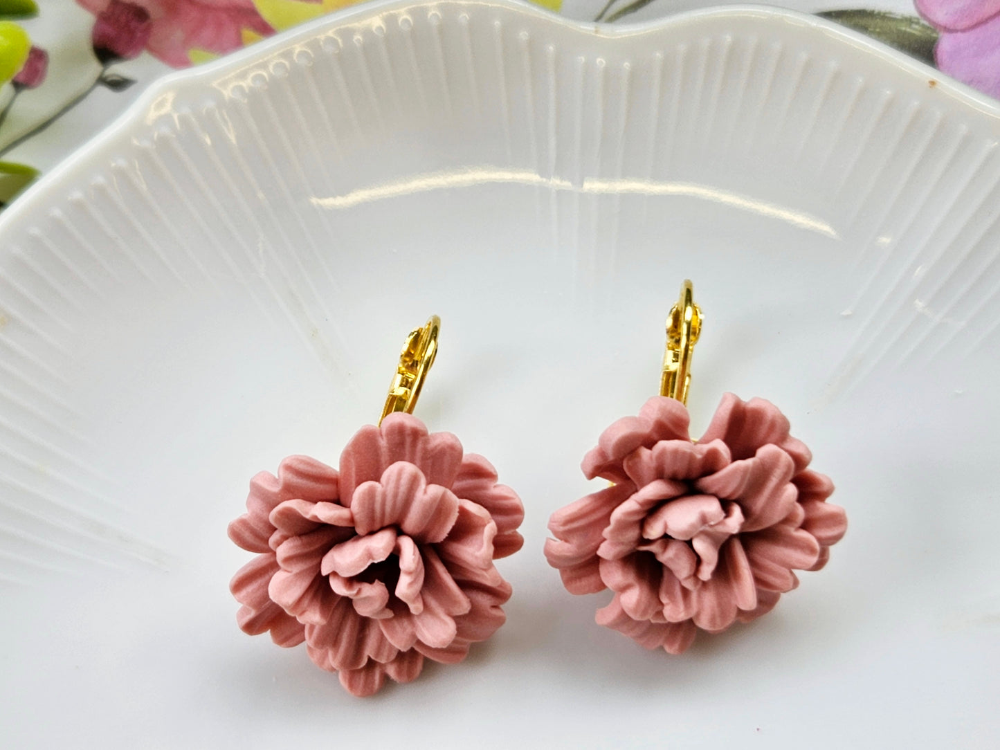 Carnation Dusty Pink Earrings