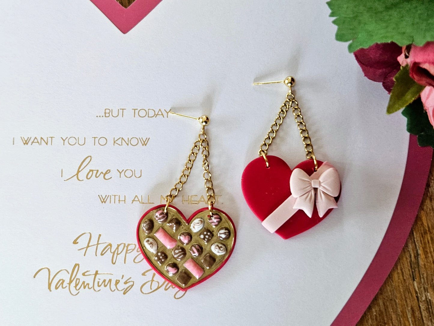 Heart Chocolate Box Earrings