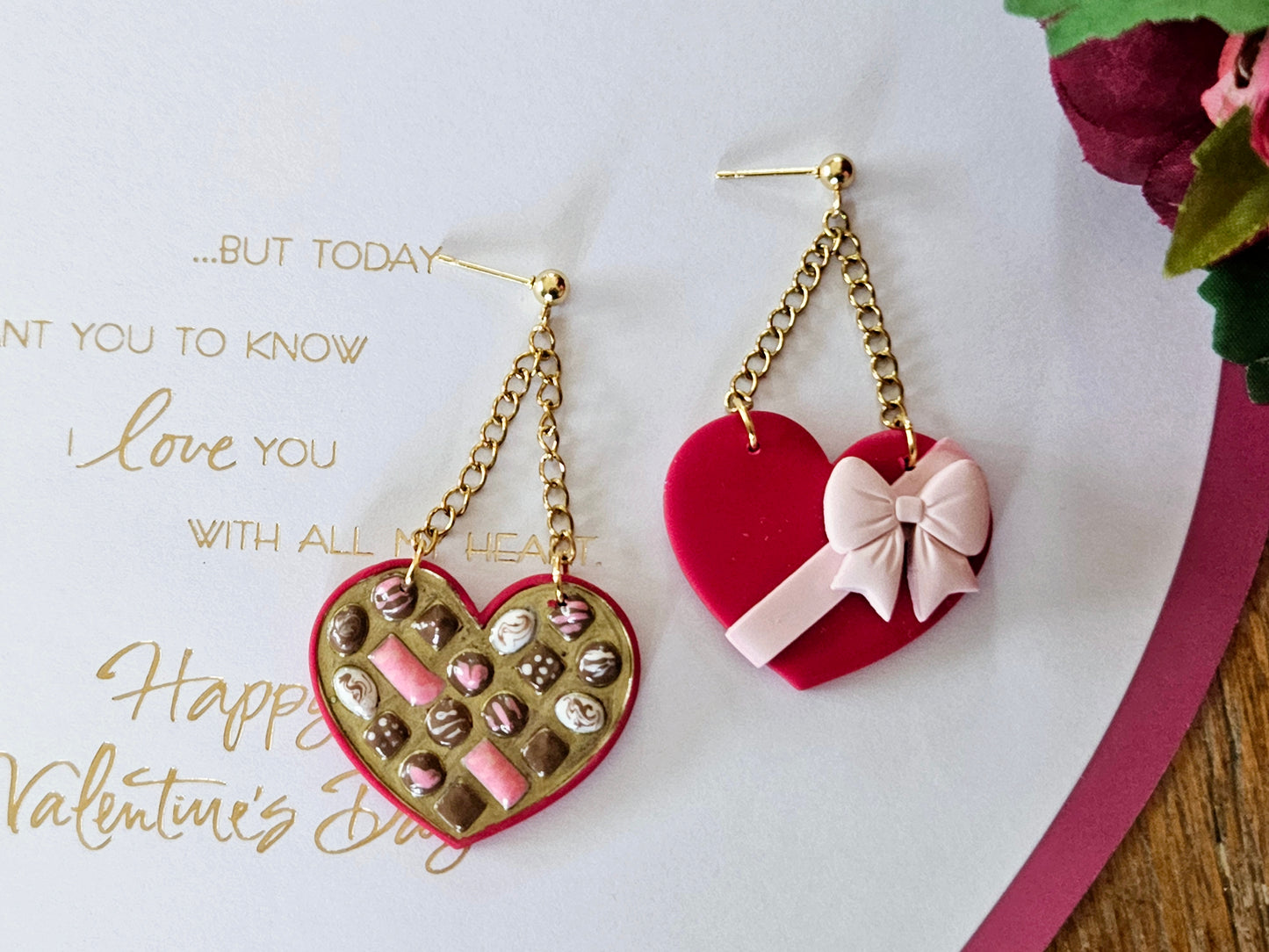 Heart Chocolate Box Earrings