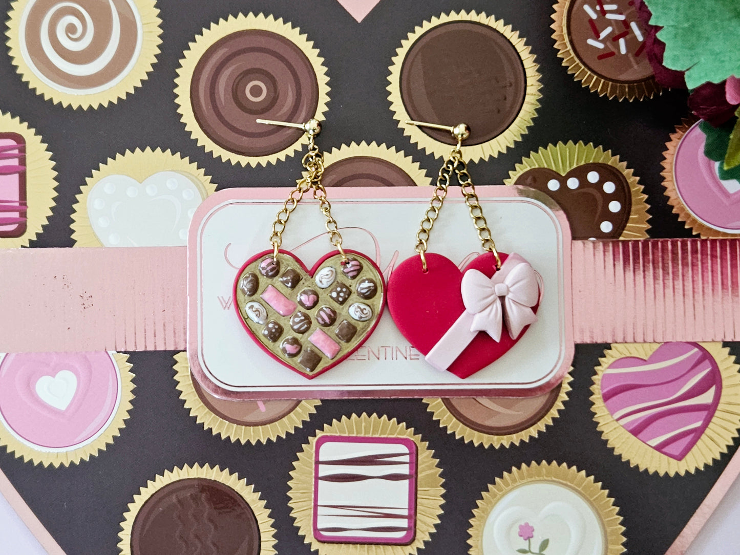 Heart Chocolate Box Earrings