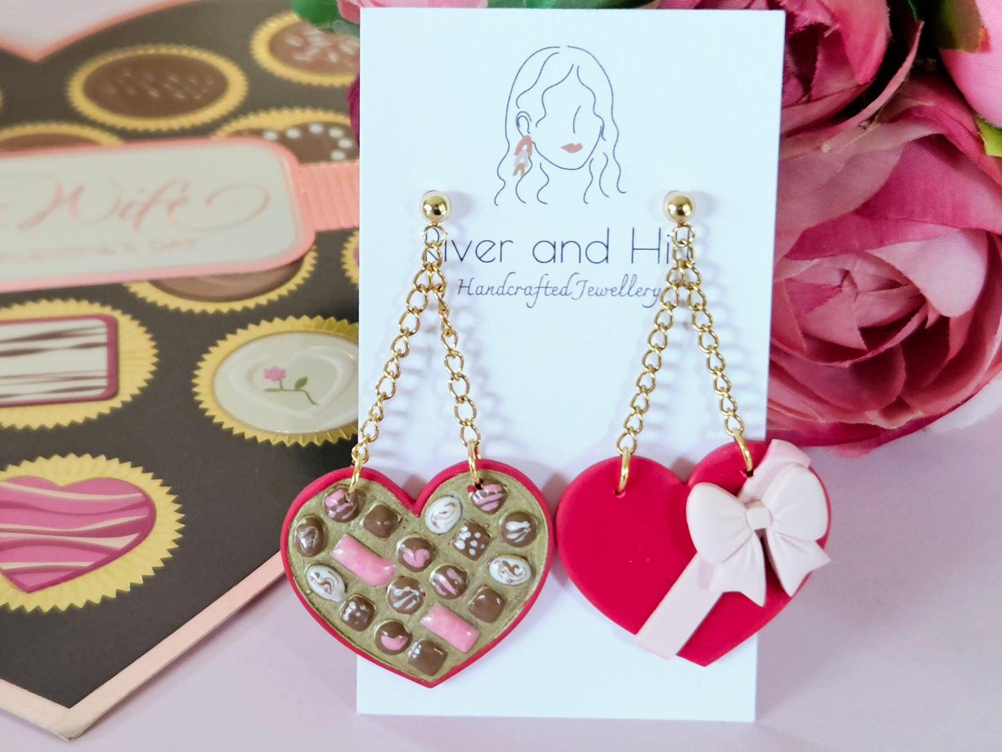 Heart Chocolate Box Earrings