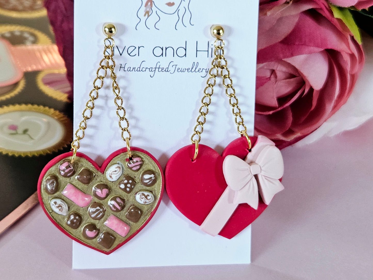 Heart Chocolate Box Earrings