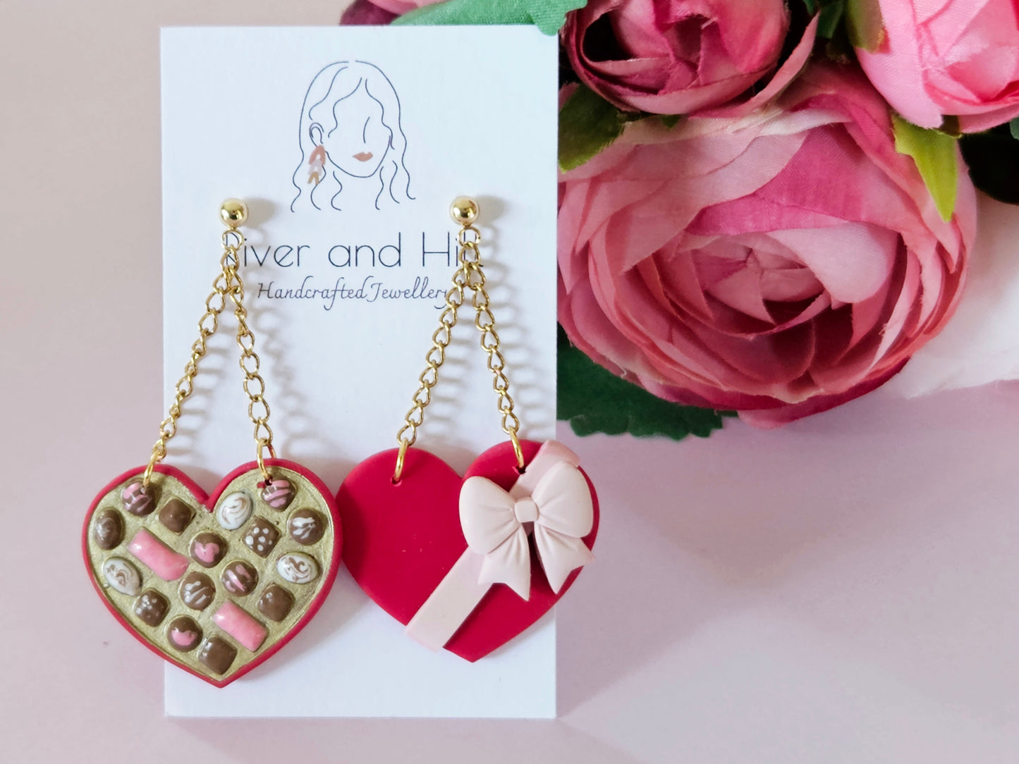 Heart Chocolate Box Earrings