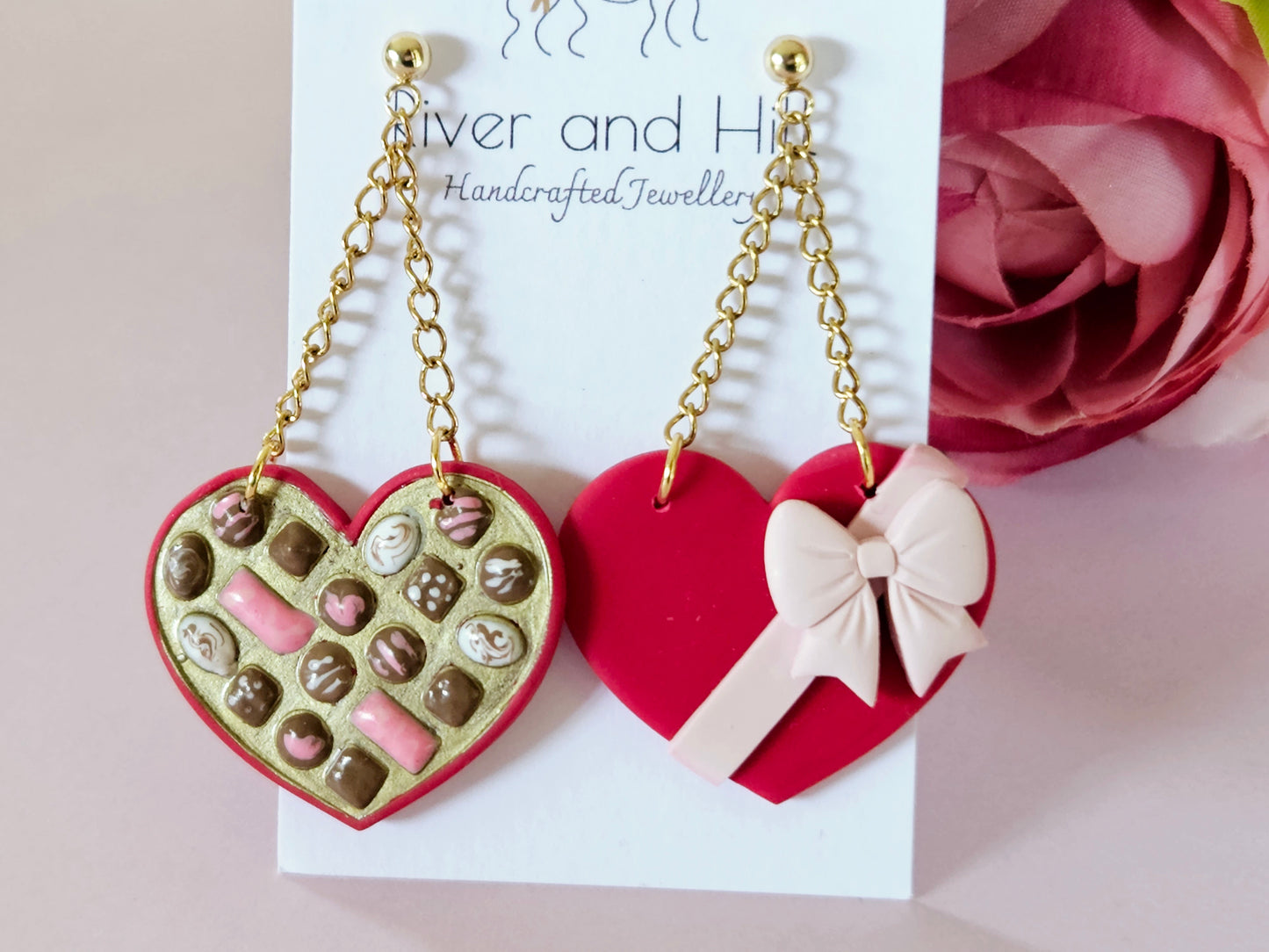 Heart Chocolate Box Earrings