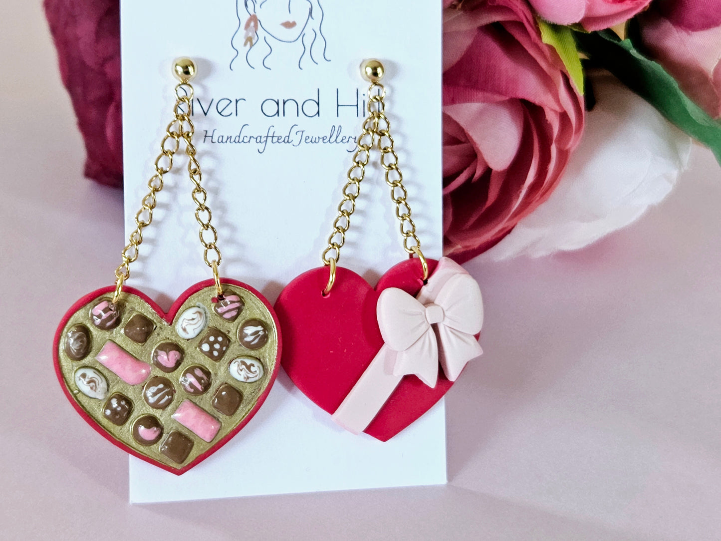 Heart Chocolate Box Earrings