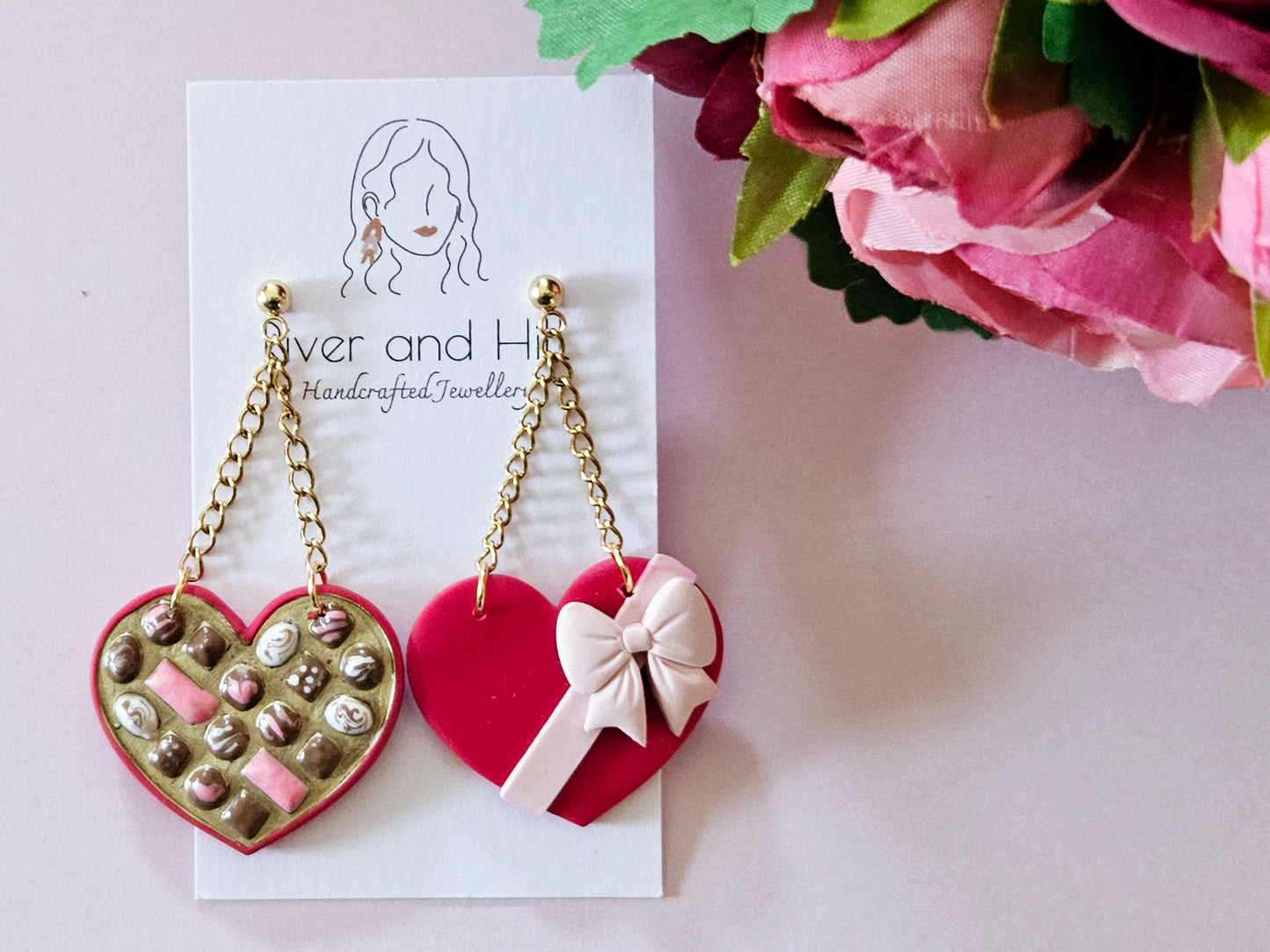 Heart Chocolate Box Earrings