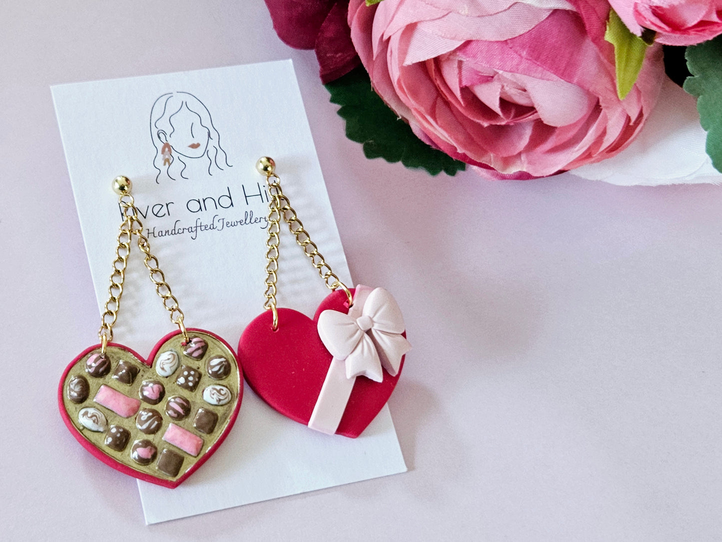 Heart Chocolate Box Earrings