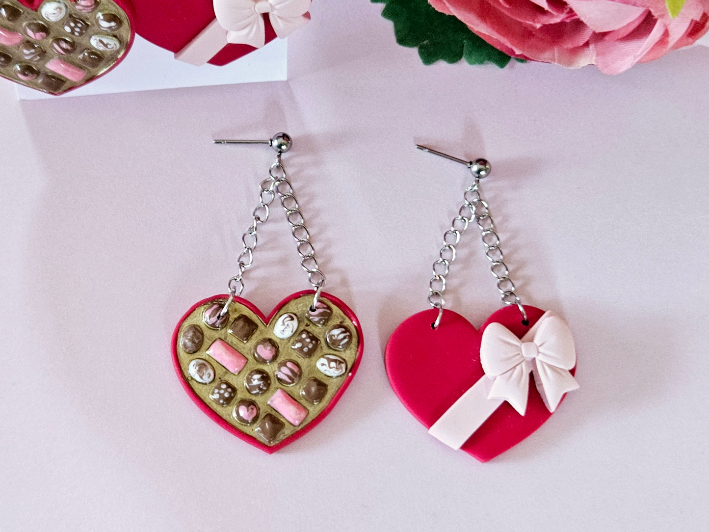 Heart Chocolate Box Earrings