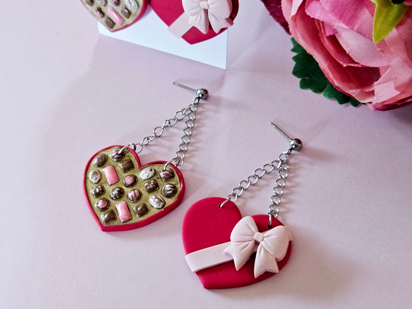 Heart Chocolate Box Earrings