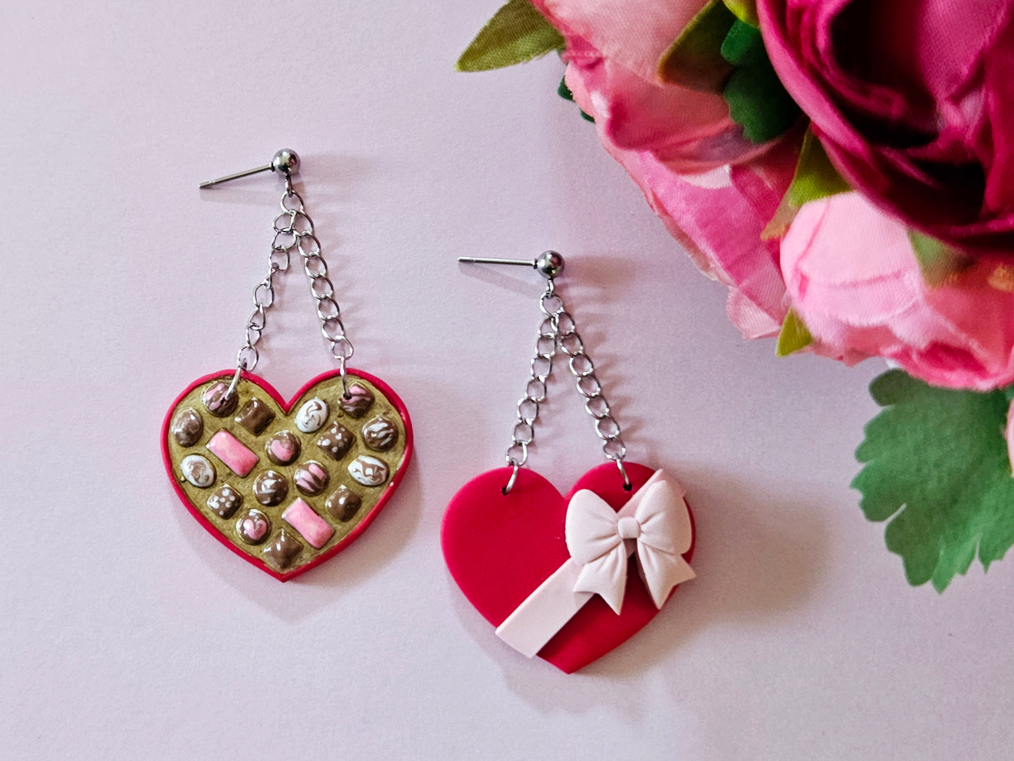 Heart Chocolate Box Earrings