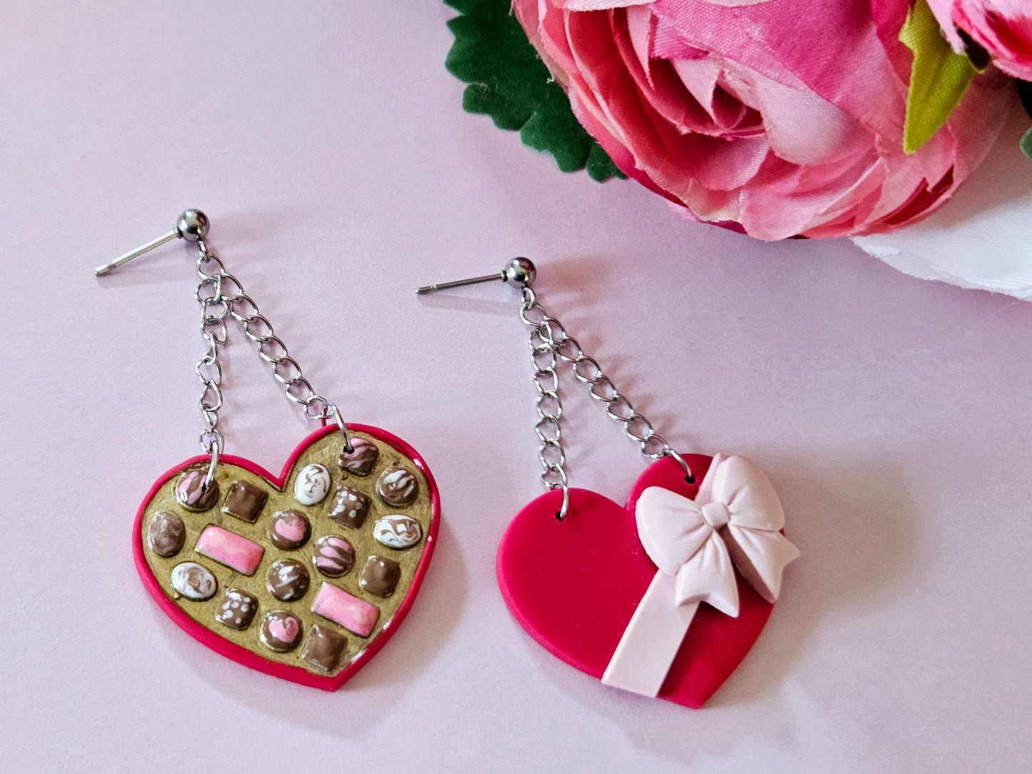 Heart Chocolate Box Earrings