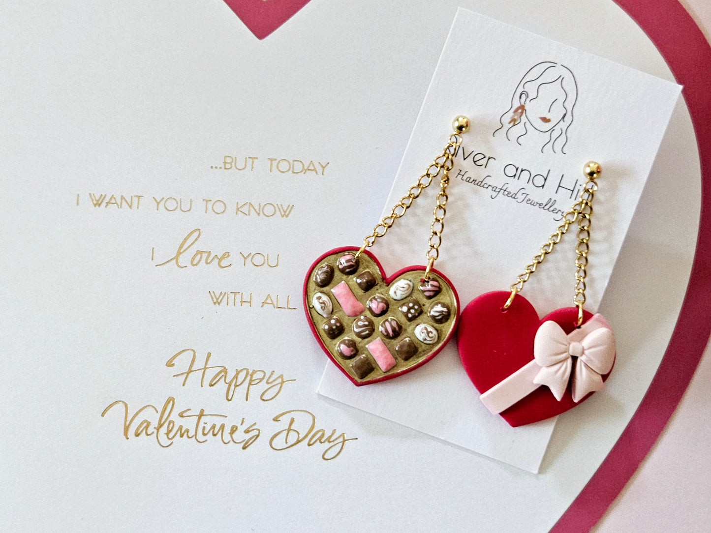 Heart Chocolate Box Earrings