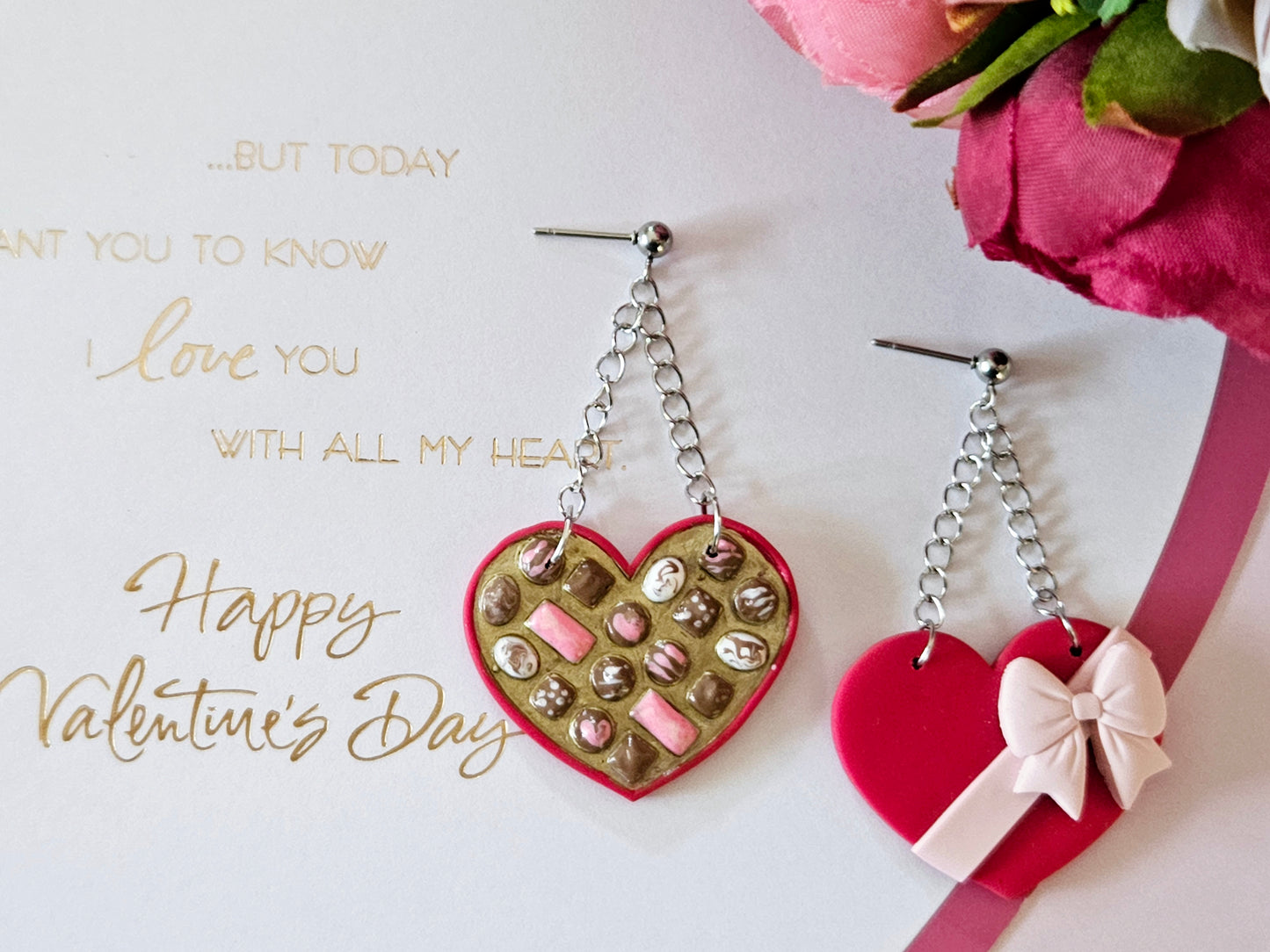 Heart Chocolate Box Earrings