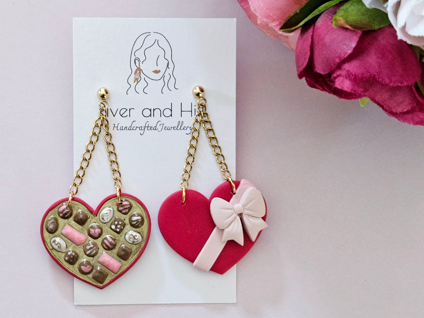 Heart Chocolate Box Earrings