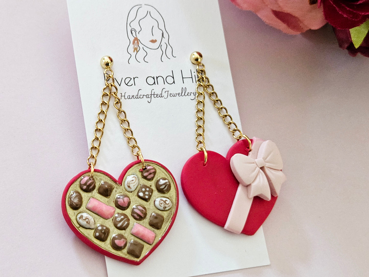 Heart Chocolate Box Earrings