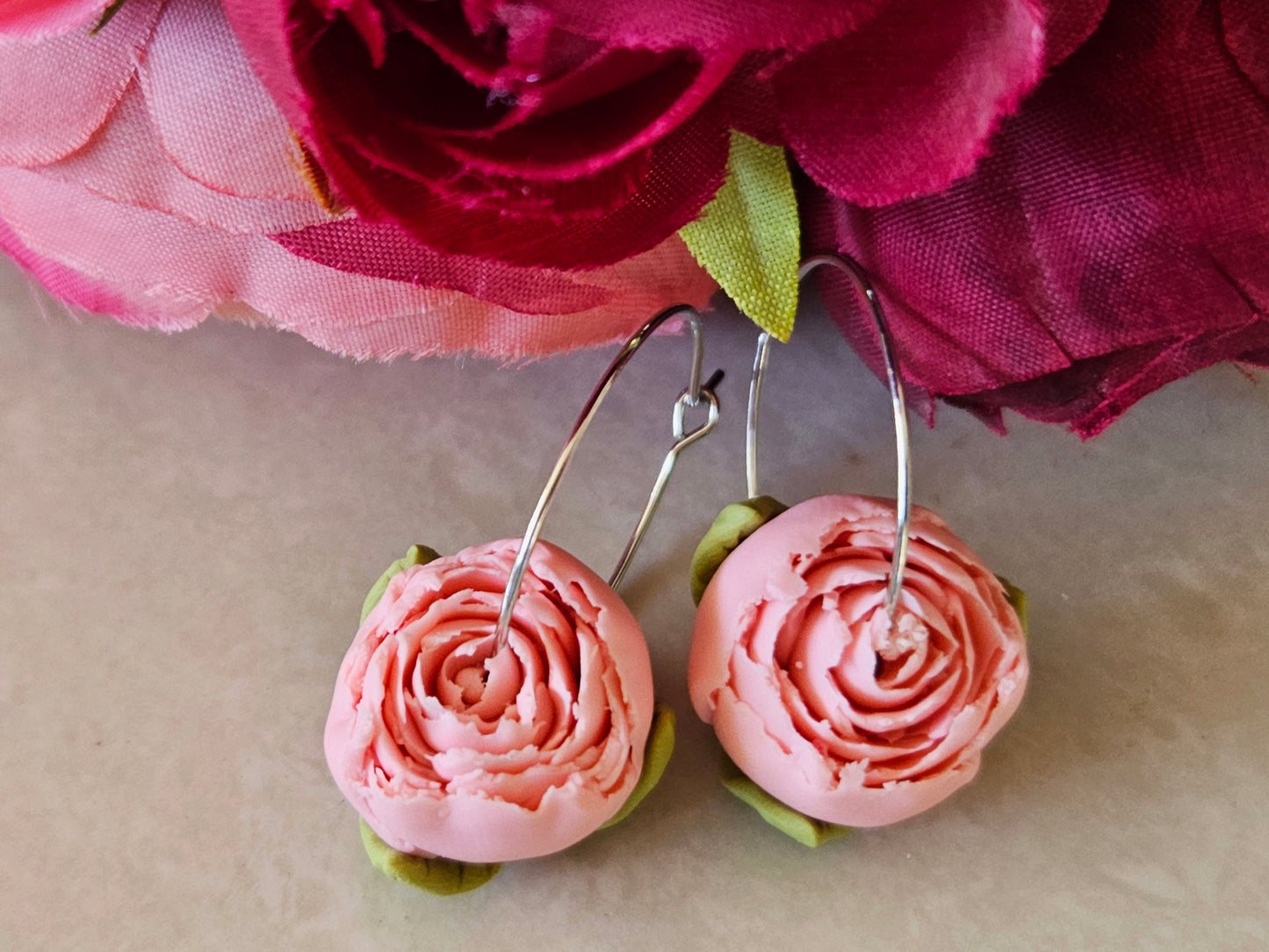 Peonies Pink Hoops