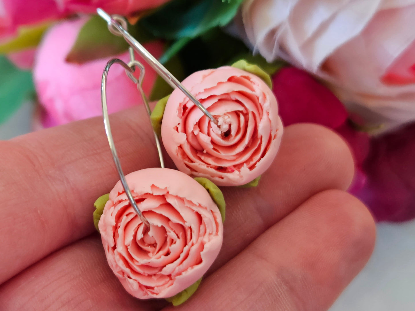 Peonies Pink Hoops