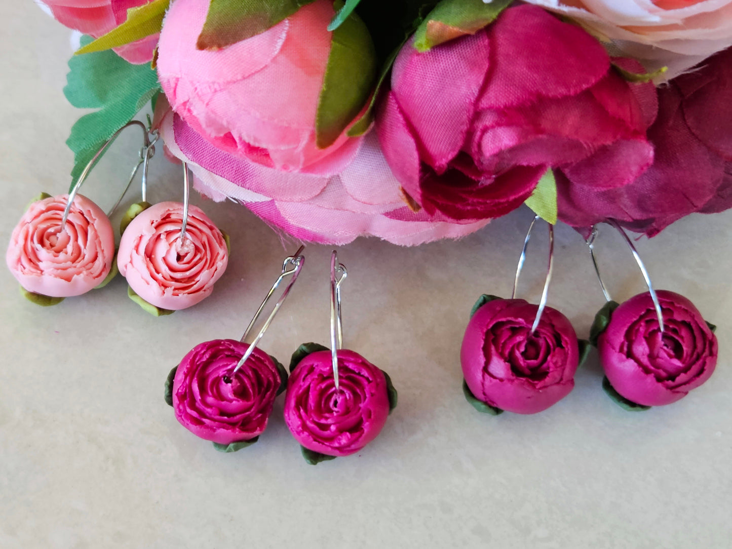 Peonies Pink Hoops