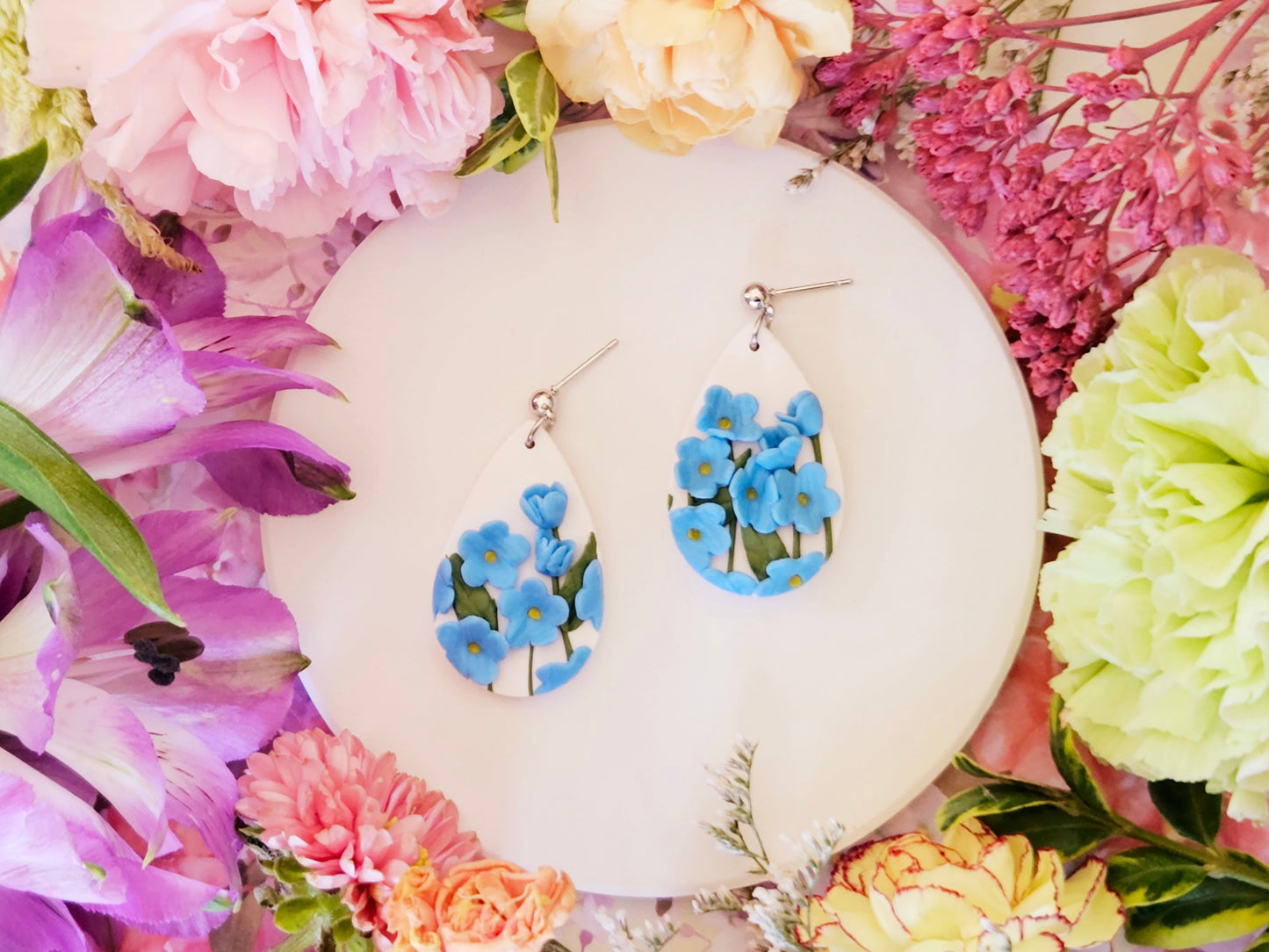 Forget Me Not Statement Earrings