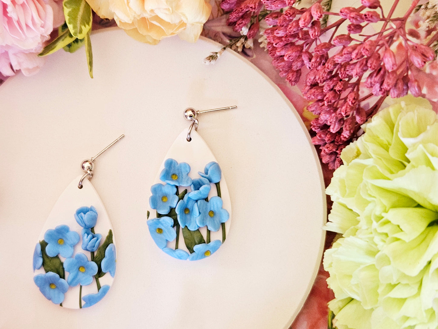 Forget Me Not Statement Earrings