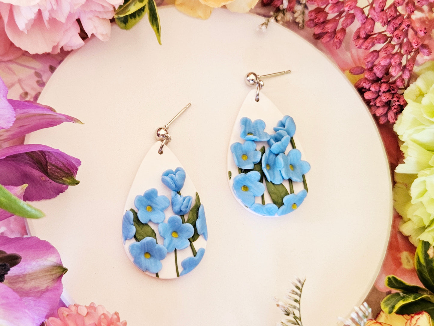 Forget Me Not Statement Earrings