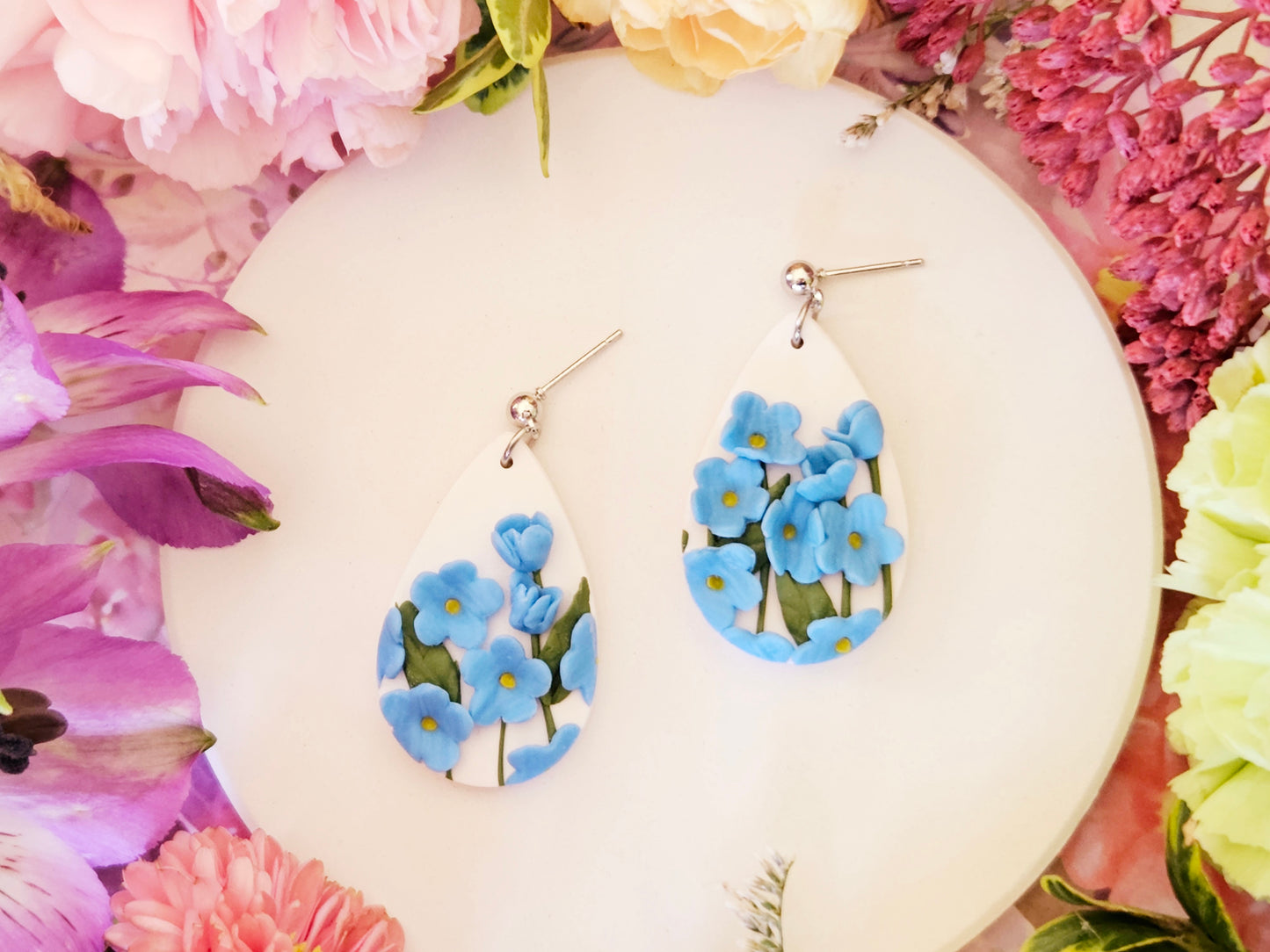 Forget Me Not Statement Earrings