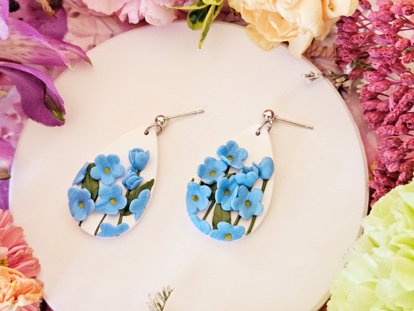 Forget Me Not Statement Earrings