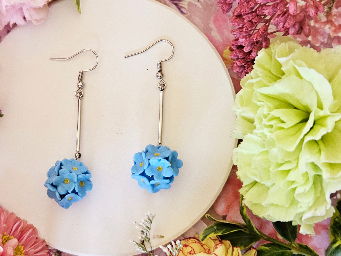 Forget Me Not Dangle Earrings