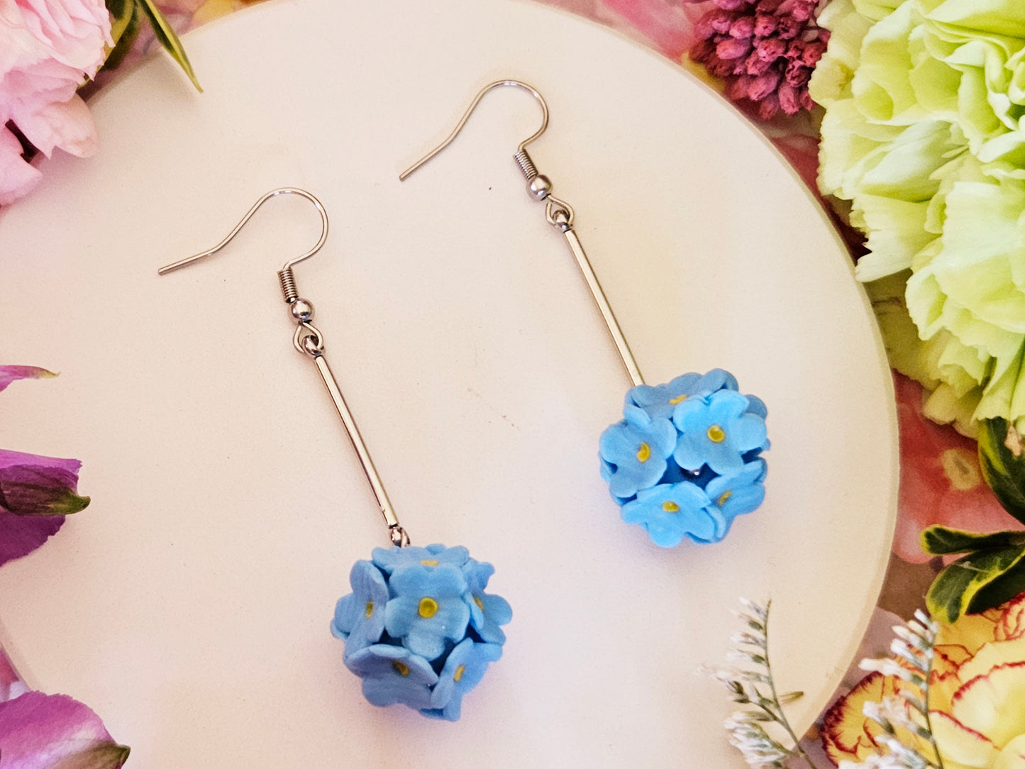 Forget Me Not Dangle Earrings