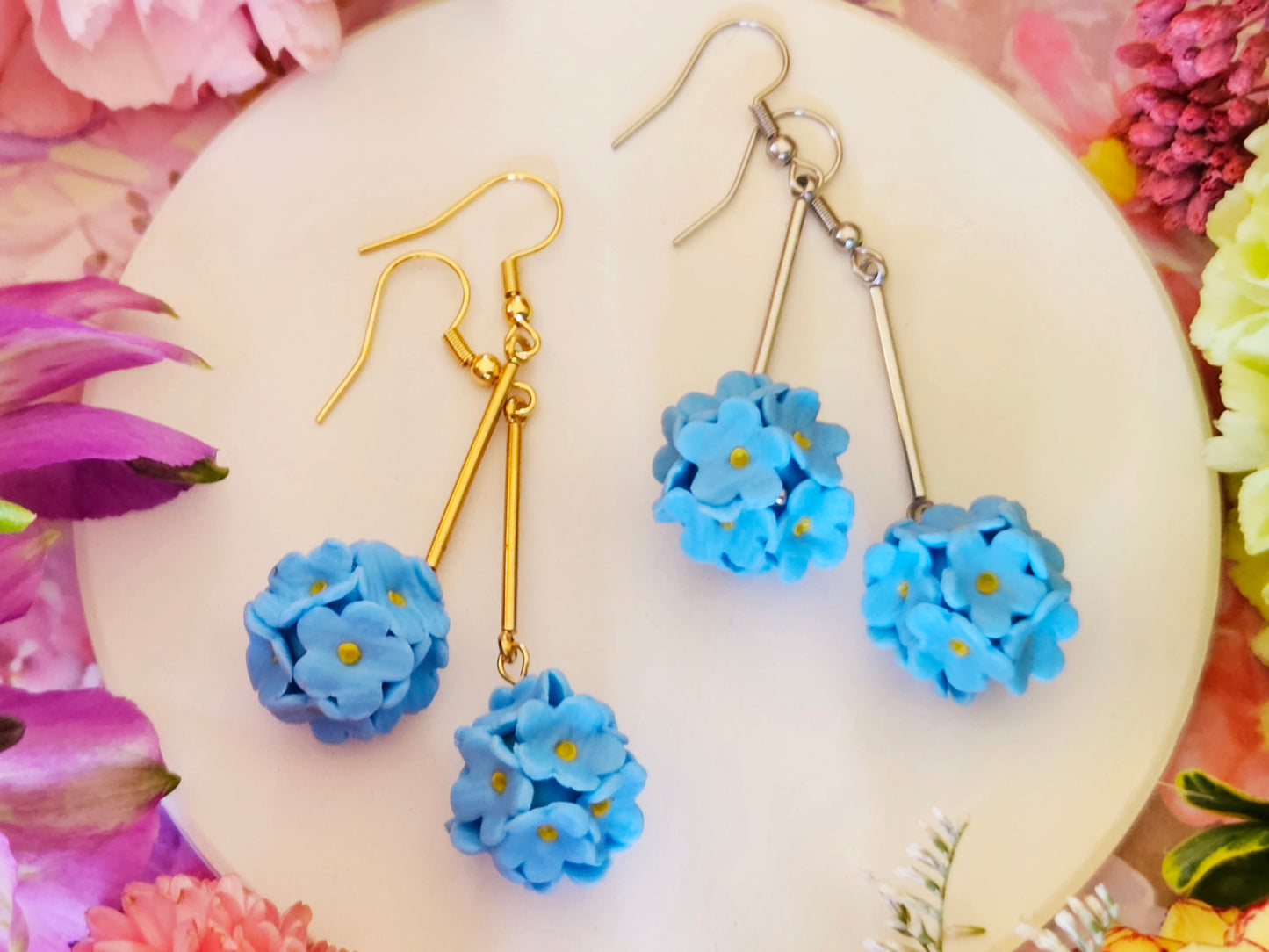 Forget Me Not Dangle Earrings